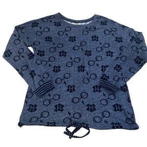 Wizarding World of Harry Potter Women's Blue Drawstring Waist Sweater‎ Small